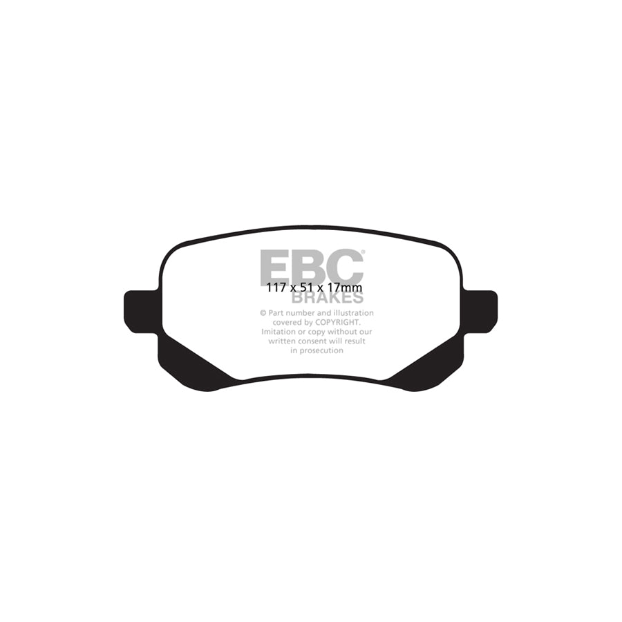 EBC DP61840 Chrysler Dodge Fiat Lancia Greenstuff Rear Brake Pads (Inc. Grand Voyager, Journey & Freemont) 2 | ML Performance UK Car Parts