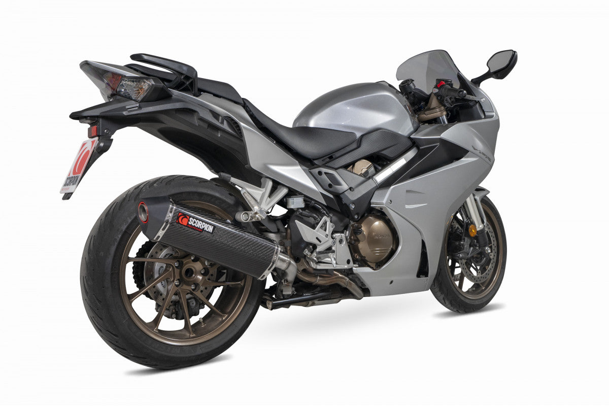 Scorpion RHA168CEO Honda VFR800 F Serket Parallel Slip-On - Carbon Fibre Sleeve | ML Performance UK UK