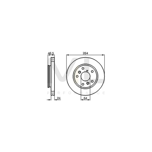 BOSCH 0 986 478 523 Brake Disc Internally Vented, Vented, Oiled | ML Performance Car Parts