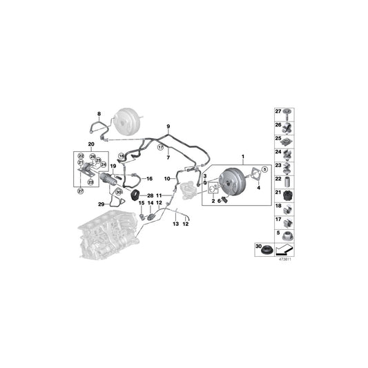 Genuine BMW 11668611344 G11 G30 G12 Vacuum Pipe (Inc. 740Le, 740e & 740LeX) | ML Performance UK