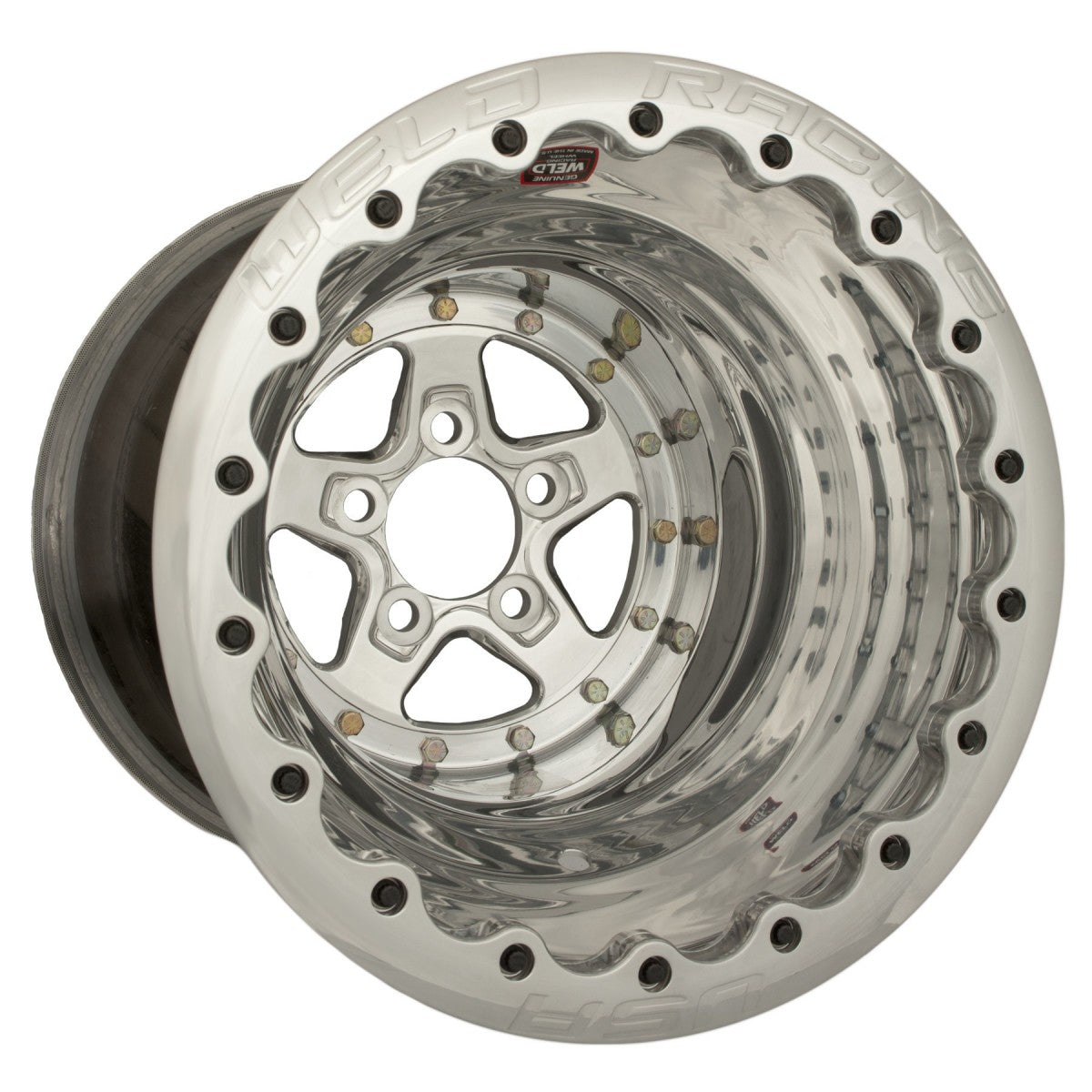 Weld 88-616420UP Alumastar Wheel 16x16 5x5 ET-89 BS5 Polished Center - Polished Shell