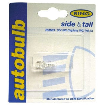 RING RU501 12V 5W W5W Capless W2.1 x 9.5d Side & Tail/Panel/Interior | ML Performance