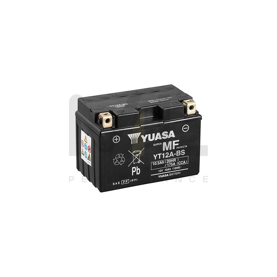 Yuasa YT12A-BS 12v VRLA Motorbike & Motorcycle Battery | ML Performance UK Car Parts