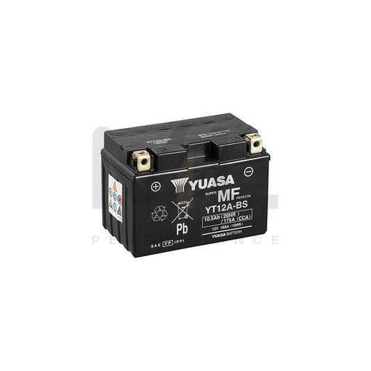 Yuasa YT12A-BS 12v VRLA Motorbike & Motorcycle Battery | ML Performance UK Car Parts