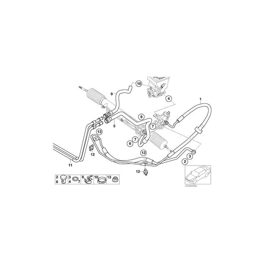 Genuine BMW 32416765562 E53 Radiator Return Line (Inc.  & X5 3.0d) | ML Performance UK Car Parts