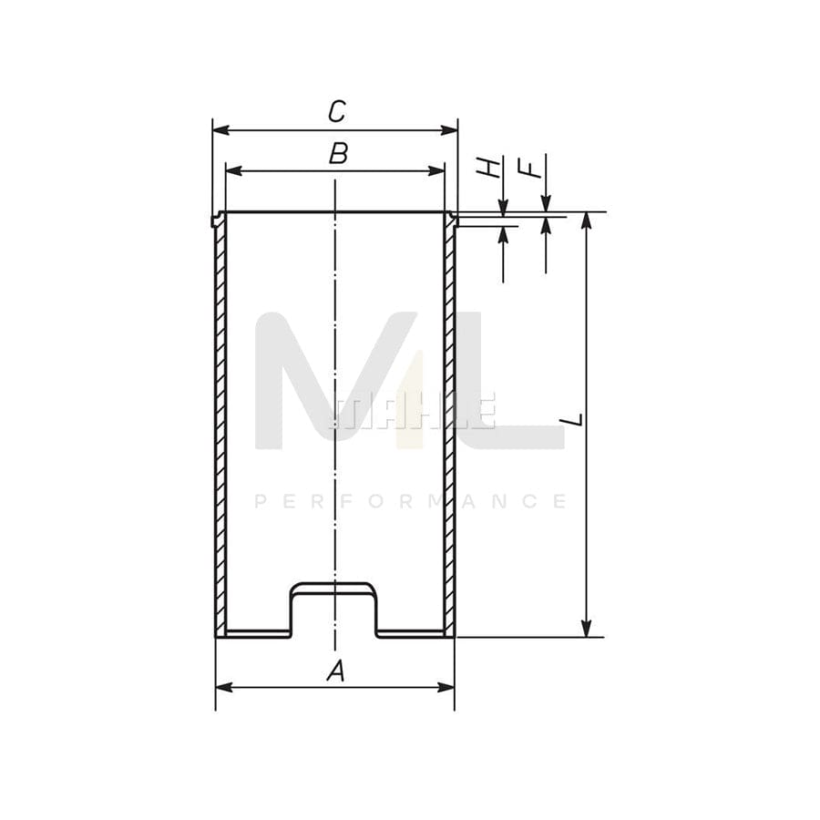 MAHLE ORIGINAL 029 WV 13 00 Cylinder Sleeve 76,51mm | ML Performance Car Parts