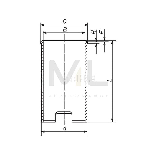 MAHLE ORIGINAL 029 WV 13 00 Cylinder Sleeve 76,51mm | ML Performance Car Parts