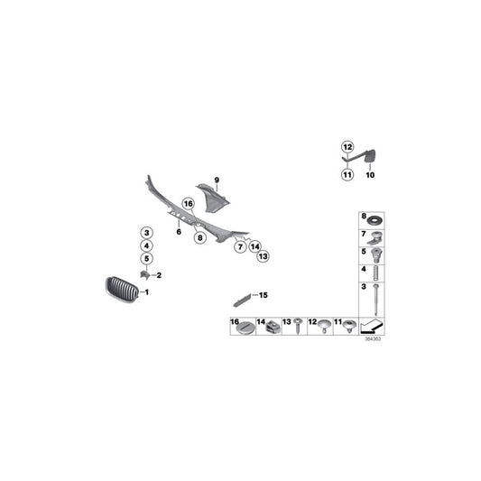 Genuine BMW 51497453357 F01 F03 F04 Trim, Drip Rail, Left (Inc. 740dX, 730i & 750Li) | ML Performance UK Car Parts