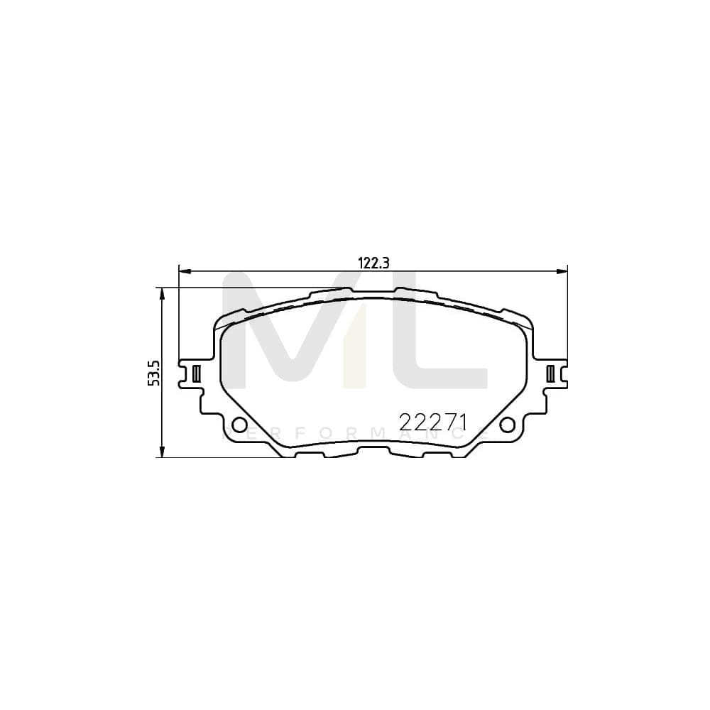 Hella 8DB 355 024-821 Brake Pad Set Not Prepared For Wear Indicator | ML Performance Car Parts