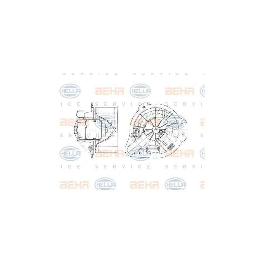 Hella 8EW 009 157-591 Interior Blower