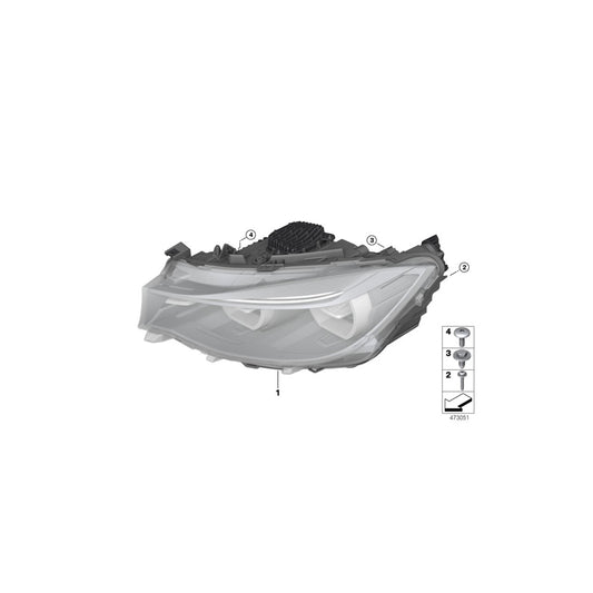 Genuine BMW 63117470418 F34 Headlight With Led Technology, Right (Inc. 330iX & 340iX) | ML Performance UK