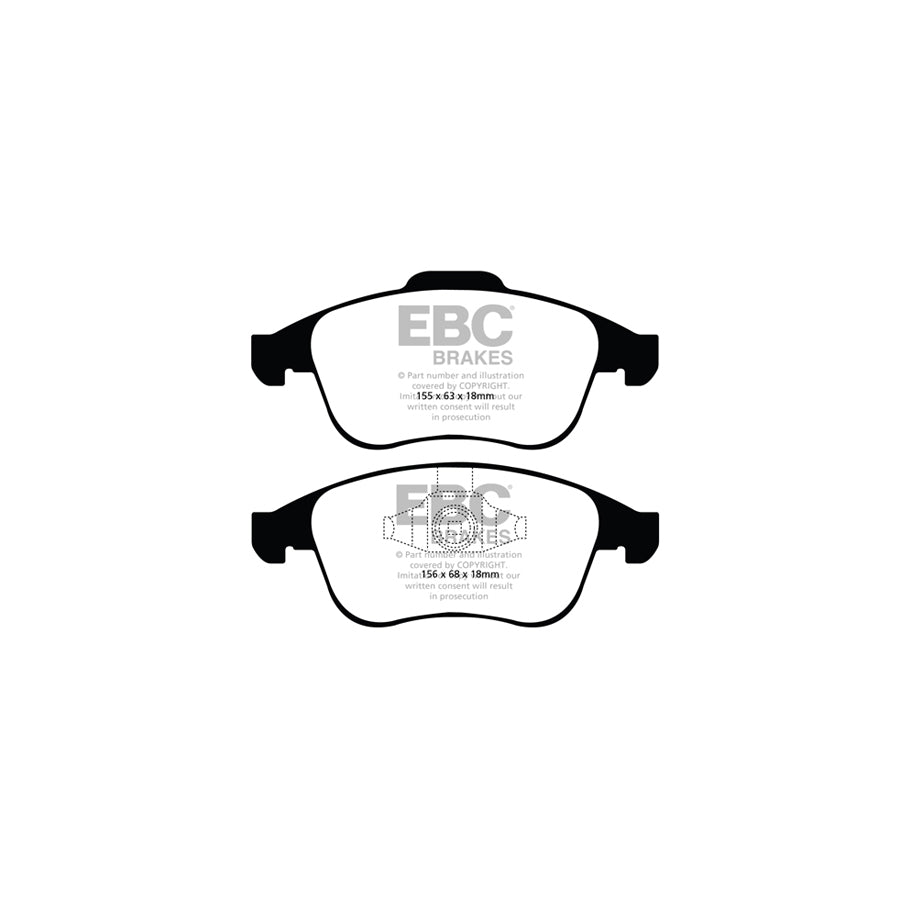 EBC DP21993 Renault Laguna 3 Greenstuff Front Brake Pads - ATE Caliper 2 | ML Performance UK Car Parts