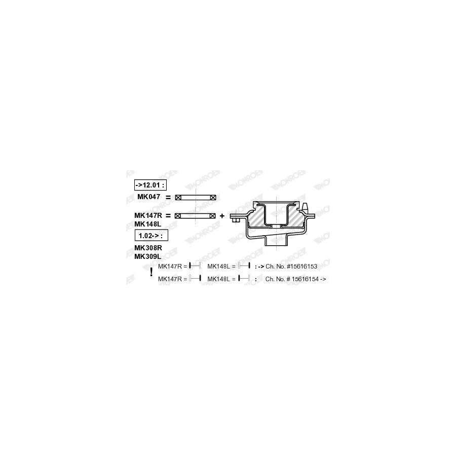 Monroe MK147 Top Strut Mount