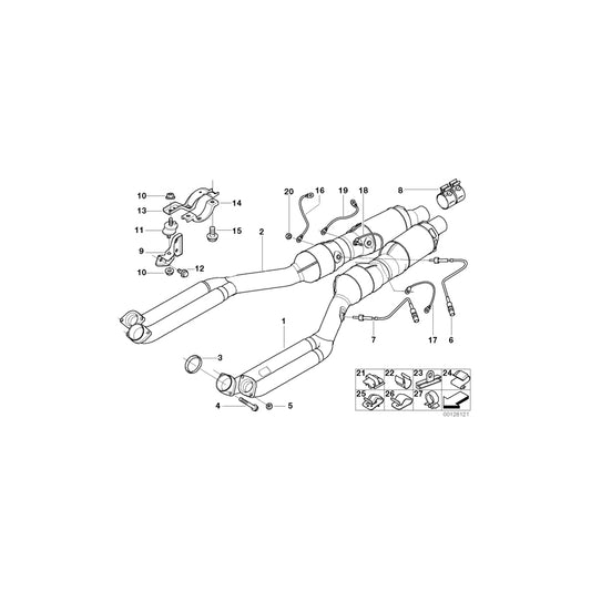 Genuine BMW 12427500273 E38 Hex Nut Wiht Flange M6 (Inc. 750iLS, 750iL & 750i) | ML Performance UK