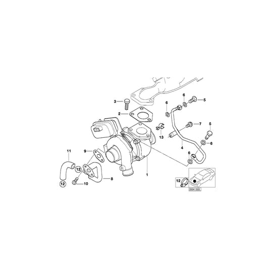 Genuine BMW 11422249837 E38 Return Pipe ZYL. 1-4 (Inc. 740d) | ML Performance UK Car Parts