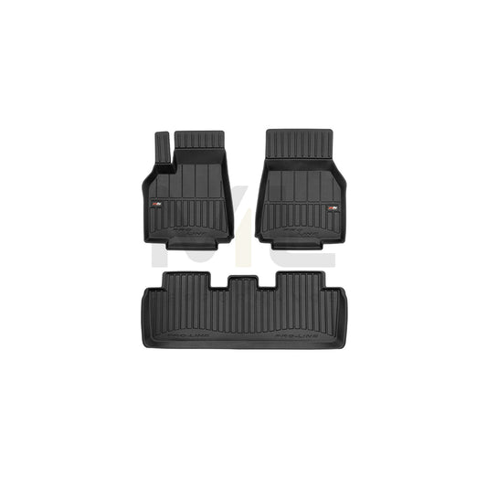 FROGUM Tailored, ProLine 3D427341 Floor mat set for TESLA Model Y (5YJY) Elastomer, Front and Rear, Quantity: 3, Black | ML Performance Car Parts