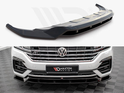 Maxton Design VW-TO-3-RLINE-FD1T+FD1RT Front Splitter VW Touareg R-line MK3 (2018-) | ML Performance UK Car Parts