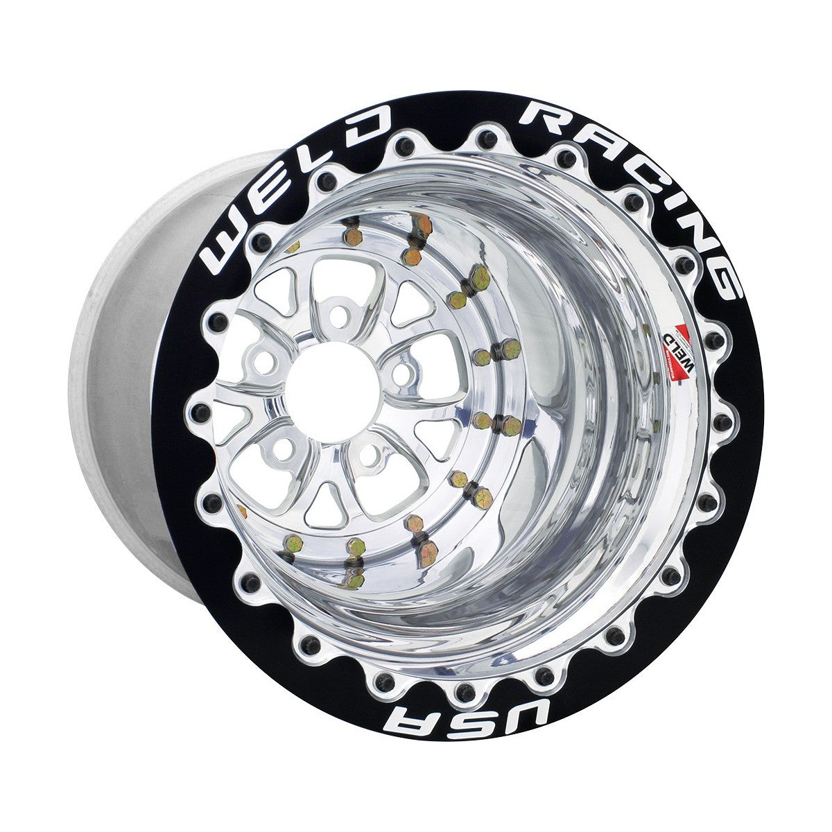 Weld 84P-515280CB V-Series Wheel 15x15 5x4.75 ET-76 BS5 Polished Center - Polished Shell