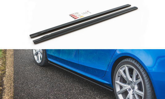 Maxton Design AU-A4-B8-SD1T Side Skirts Diffusers Audi S4 / A4 / A4 S-Line B8 / B8 FL | ML Performance UK Car Parts