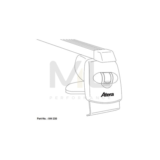 ATERA SIGNO 044230 Roof bars for VW Polo V Hatchback (6R1, 6C1) for rain gutters, 122 cm, 75 kg, Steel | ML Performance Car Parts