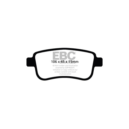 EBC DP32025C Renault Megane Mk3 Redstuff Rear Brake Pads - Bosch Caliper 2 | ML Performance UK Car Parts