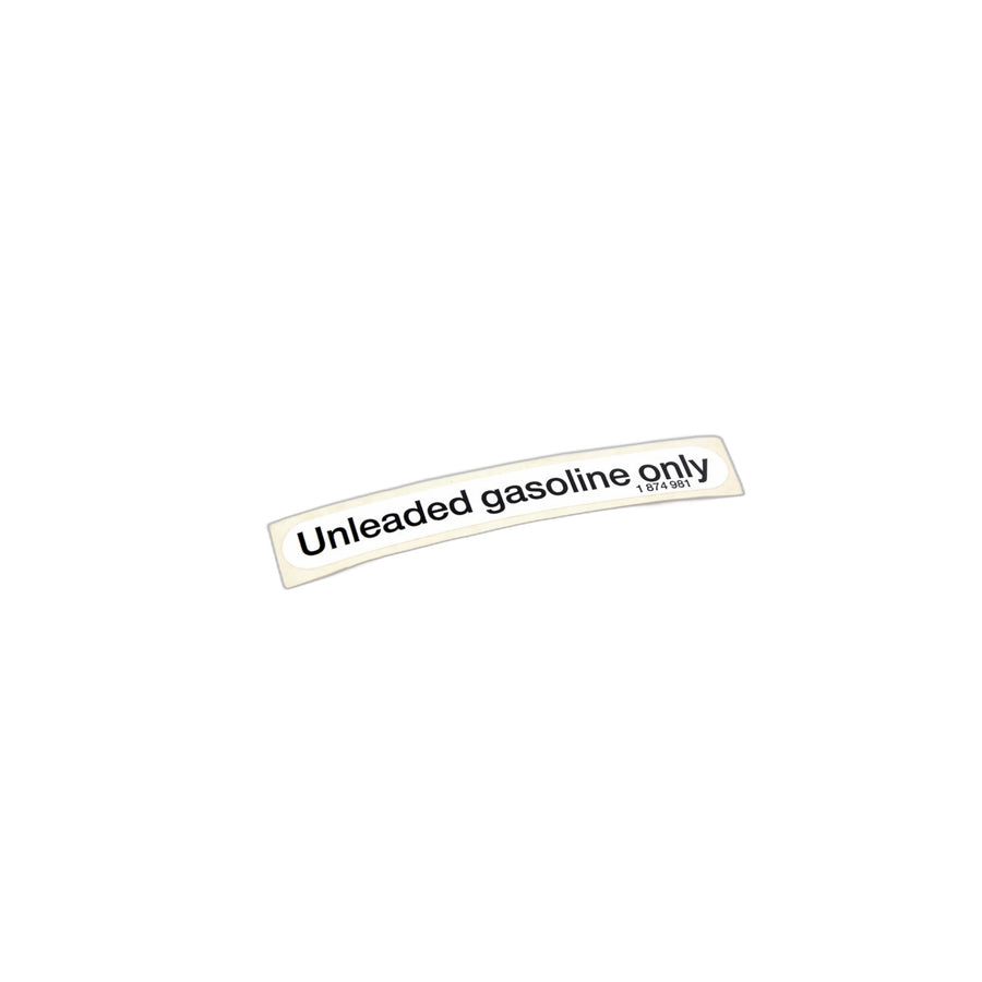 Genuine BMW 51141874981 E12 Label "Unleaded Fuel" (Inc. R 65 RT) | ML Performance UK Car Parts