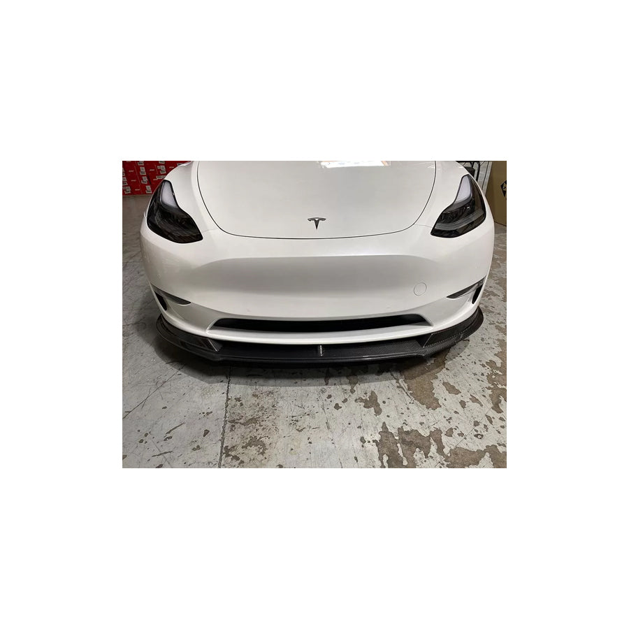 VR Aero Carbon Fiber Front Lip Tesla Model Y 2020+