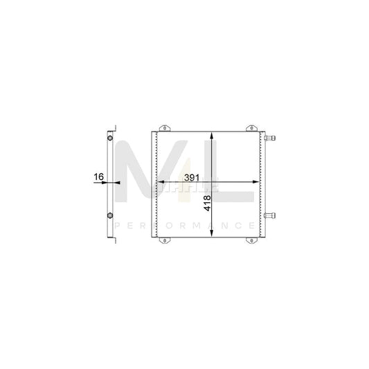 MAHLE ORIGINAL AC 675 000S Air conditioning condenser without dryer | ML Performance Car Parts
