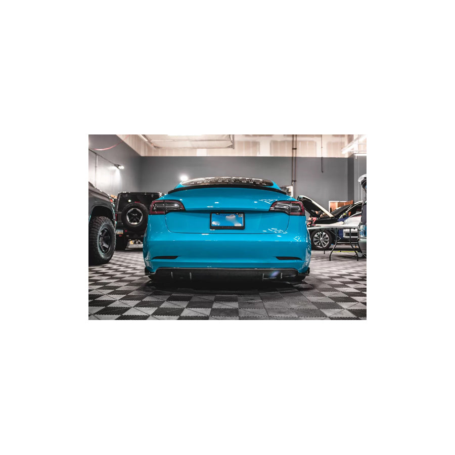 VR Aero SL Style Carbon Fiber Rear Diffuser Tesla Model 3 2018+