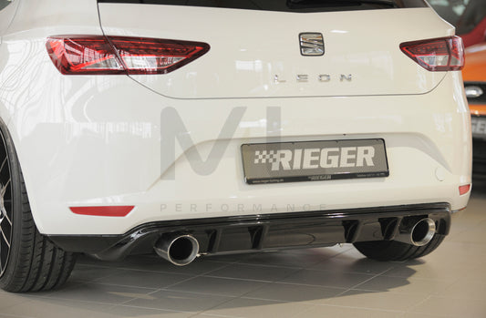 Rieger 00088090 SEAT 5F Leon Rear Diffuser 1 | ML Performance UK Car Parts