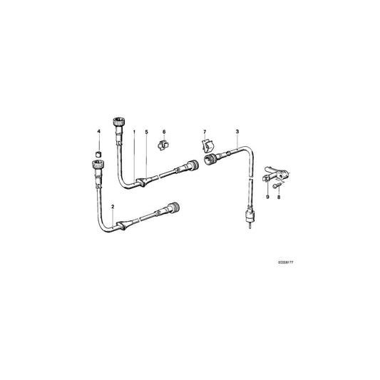 Genuine BMW 62121362341 E24 Speedo Cable Upper Part (Inc. 633CSi, 630CSi & 3.0Si) | ML Performance UK Car Parts