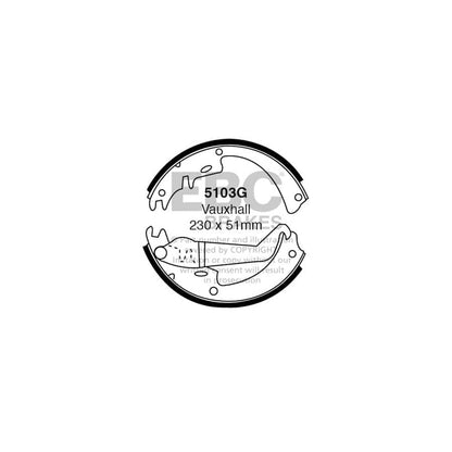 EBC 5103G Opel Vauxhall Rear Brake Shoes 1 | ML Performance UK Car Parts