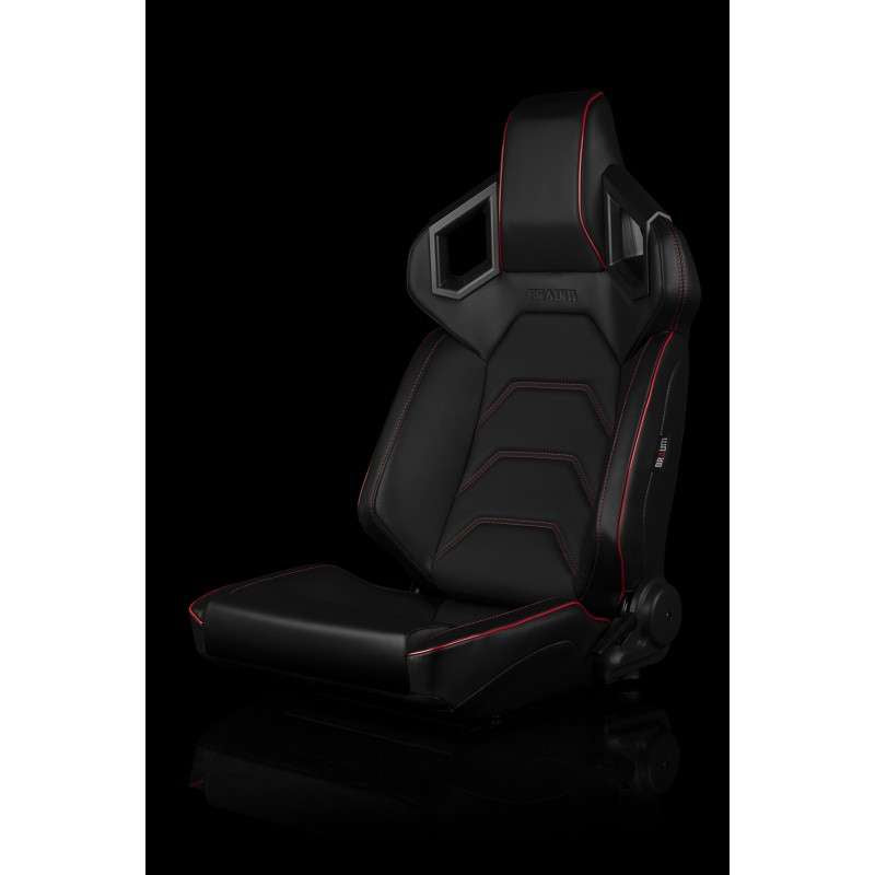 BRAUM Alpha-X Series Racing Seats (Red Stitching | Low Base Version) – Pair