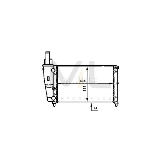 MAHLE ORIGINAL CR 346 000P Engine radiator Mechanically jointed cooling fins, Automatic Transmission, Manual Transmission | ML Performance Car Parts