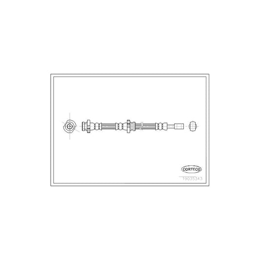 Corteco 19035343 Brake Hose For Nissan Almera Ii Saloon (N16) | ML Performance UK