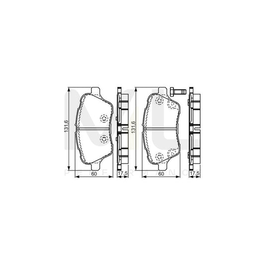 Bosch 0986Tb3199 Brake Pad Set With Bolts  | ML Performance Car Parts