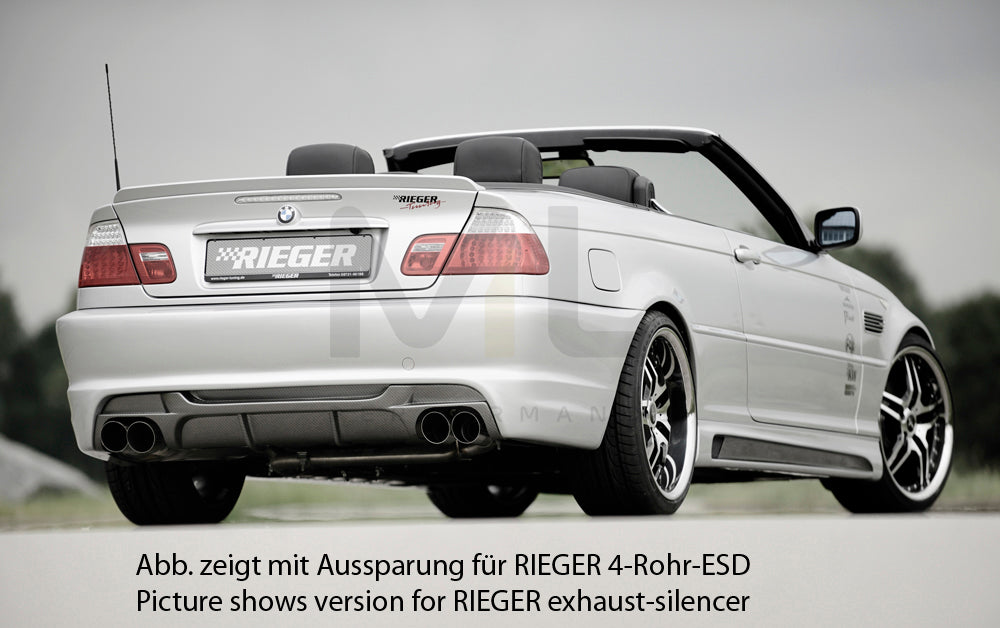 Rieger 00099824 BMW 3 Series E46 Rear Diffuser 2 | ML Performance UK Car Parts