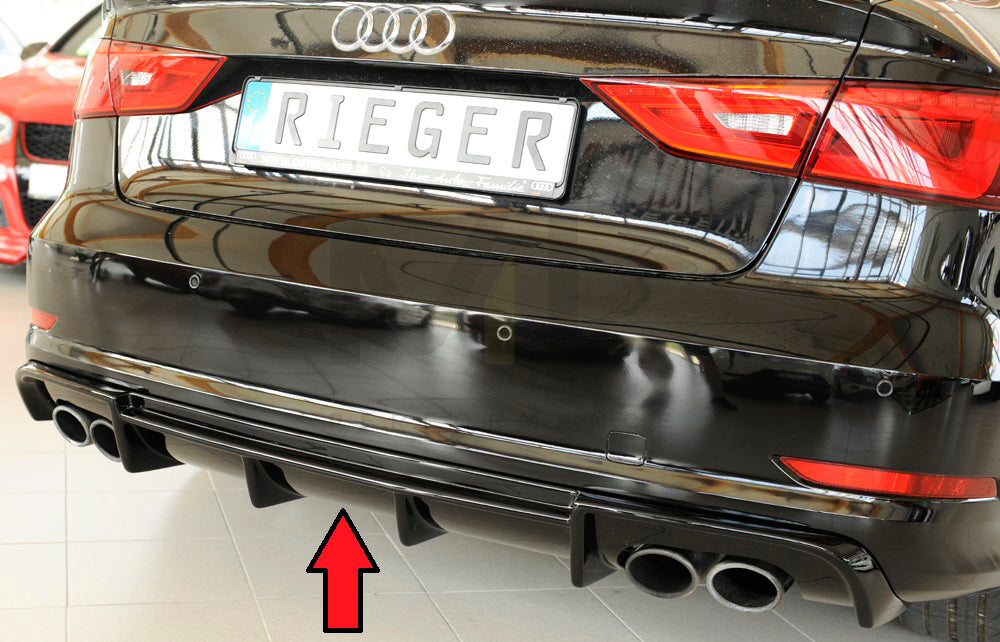 Rieger 00088164 Audi 8V S3 Rear Diffuser 1 | ML Performance UK Car Parts