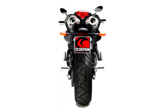 Scorpion EYA70CEO Yamaha Factory Oval Slip-On (Pair) - Carbon Fibre Sleeve (FZS / FZS600 Fazer) | ML Performance UK UK