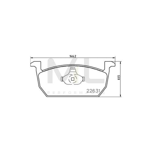 Brembo P 85 167 Brake Pad Set Excl. Wear Warning Contact | ML Performance Car Parts