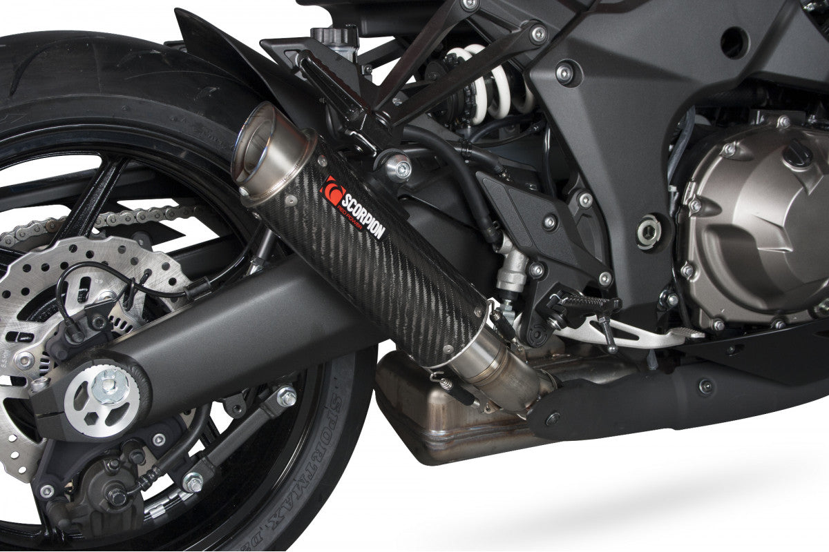 Scorpion KA1008CEM Kawasaki Z1000 Rp1-Gp Slip-On (Pair) - Carbon Fibre Sleeve | ML Performance UK UK