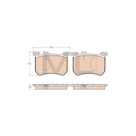 TRW Gdb2013 Brake Pad Set Prepared For Wear Indicator | ML Performance Car Parts