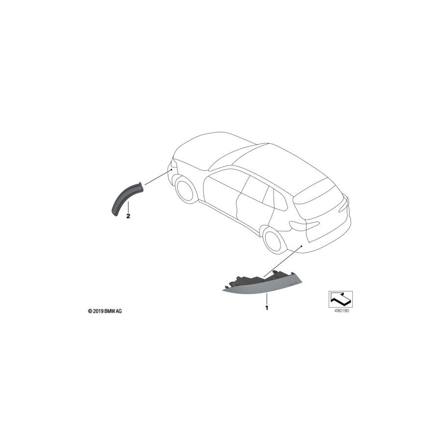 Genuine BMW 63147437083 G07 Side Marker Reflector Left (Inc. X7 40iX, X7 M50iX & X7 50iX) | ML Performance UK