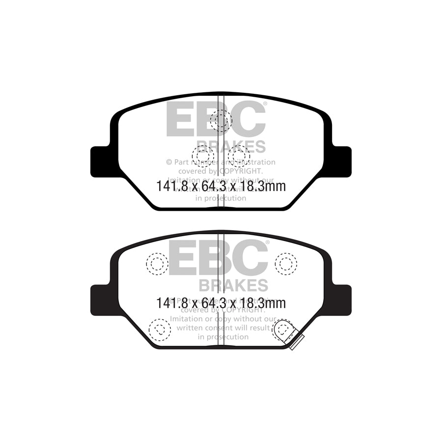 EBC DP42351R Holden Opel Vauxhall Yellowstuff Front Brake Pads 2 | ML Performance UK Car Parts