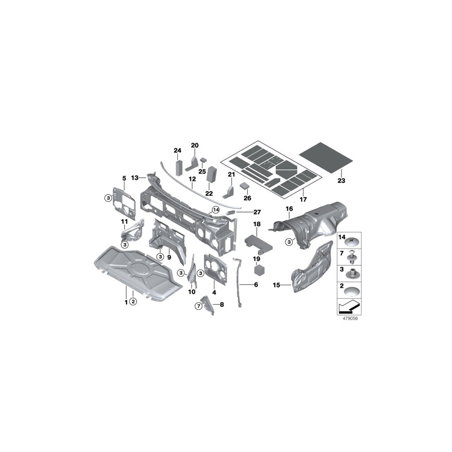 Genuine BMW 51487343218 Sound Insulating Door Front Right (Inc. X6 28iX, X5 35i & X6 35i) | ML Performance UK