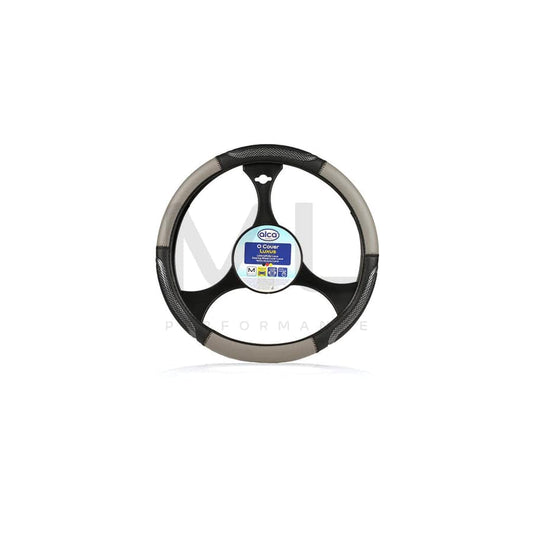 ALCA Luxus 599000 Steering wheel cover Black, Grey, Ø: 37-39cm, PVC | ML Performance Car Parts