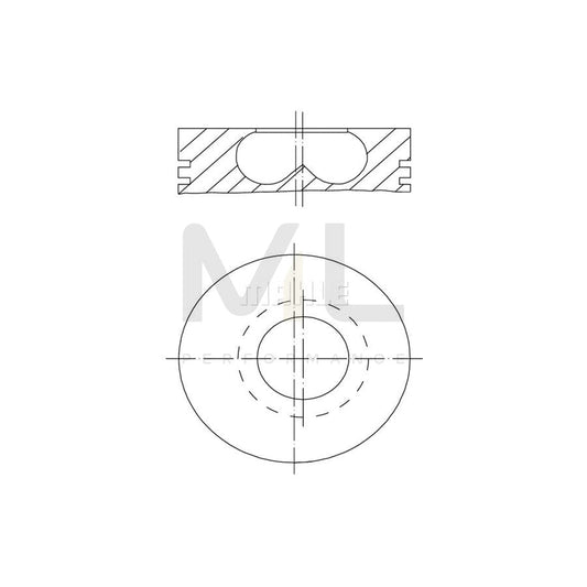 MAHLE ORIGINAL 009 50 00 Piston 94,4 mm, with cooling duct, with piston ring carrier | ML Performance Car Parts