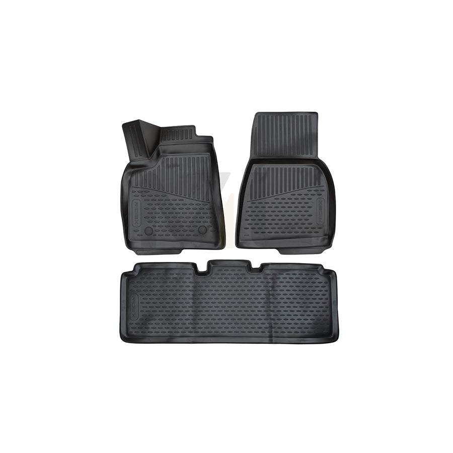 RIDEX 215A0940 Floor mat set for TESLA Model S (5YJS) Elastomer, Front and Rear, Quantity: 3, Black | ML Performance Car Parts