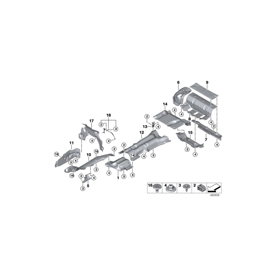 Genuine BMW 51487340213 G16 G32 G30 Heat Insulation, Center Left (Inc. 530iX, 730LdX & 630dX) | ML Performance UK