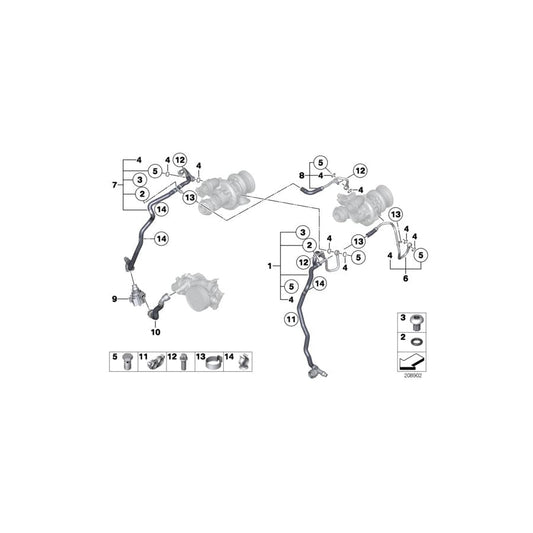 Genuine BMW 11537591223 E72 Return Hose ZYL. 1-4 (Inc. Hybrid X6) | ML Performance UK Car Parts